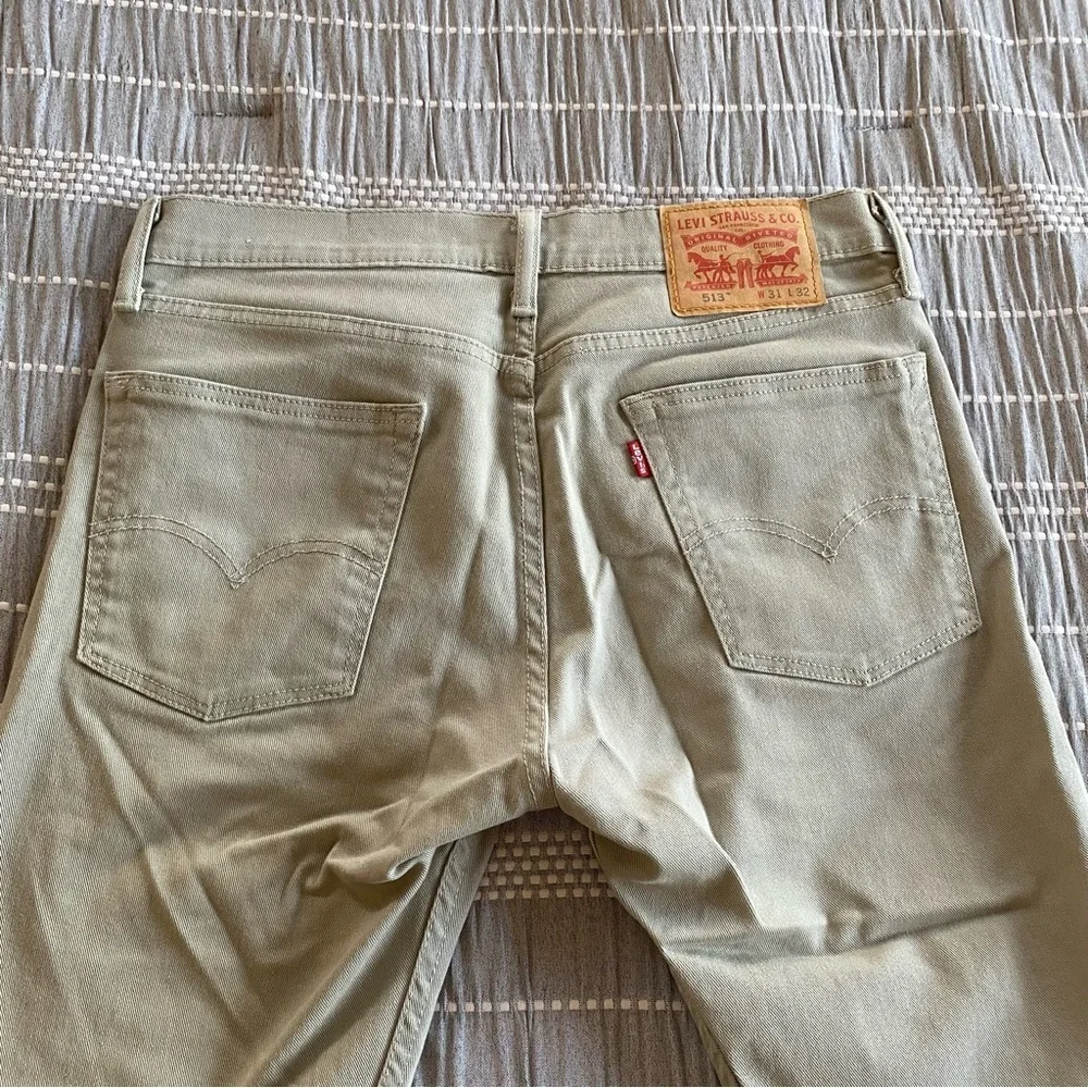 Levi’s Denim Tan Green Khaki Pants Skinny Jeans Slim W31 L32